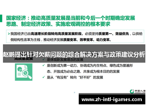 赵鹏提出针对欠薪问题的综合解决方案与政策建议分析